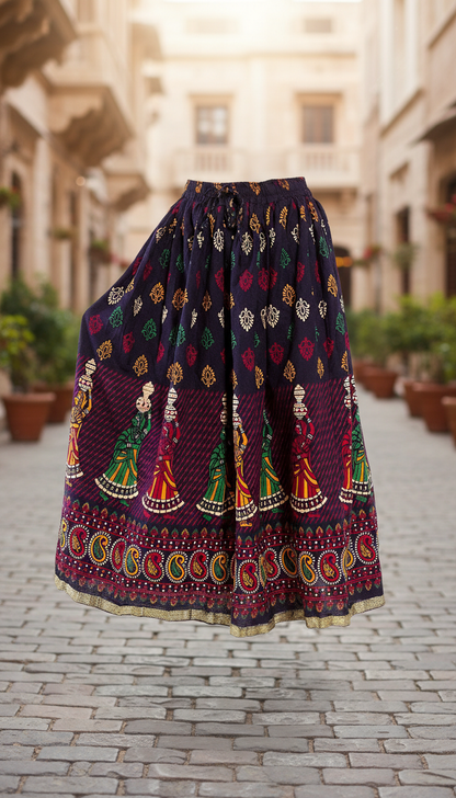 Indian Print Skirt