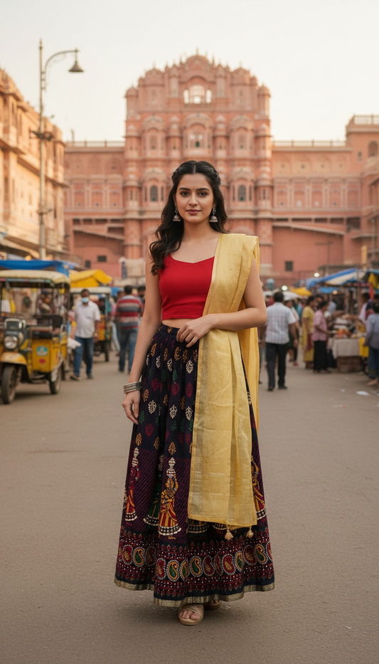 Indian Print Skirt