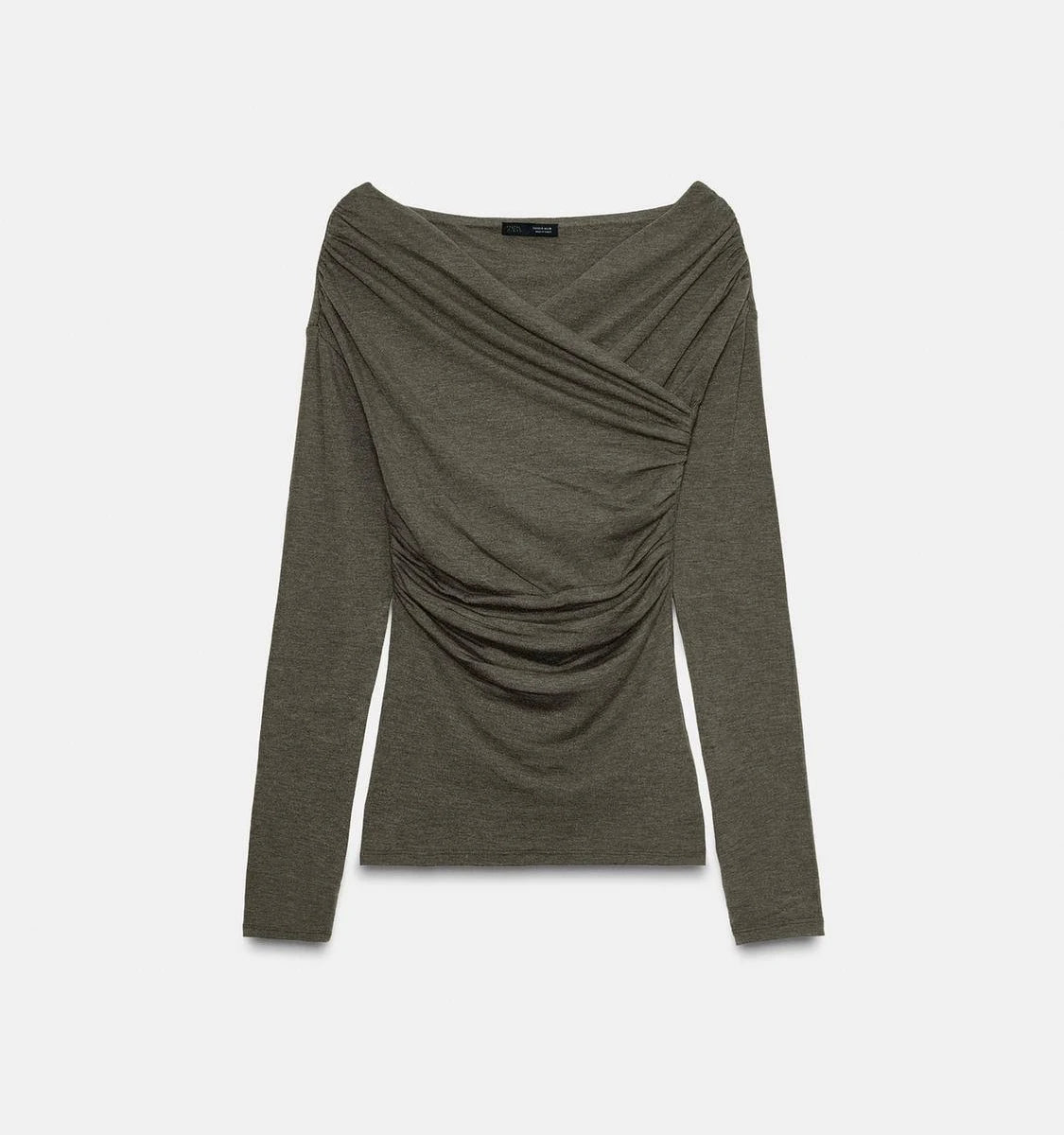 Draped Surplice Neckline Top